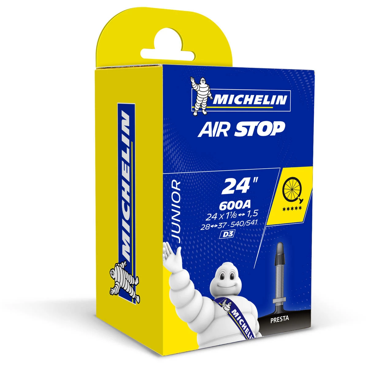 Michelin Slange AirsTop Junior D3 28/37-540/541 Presta 29mm 3 Michelin Slange AirsTop Junior D3 28/37-540/541 Presta 29mm