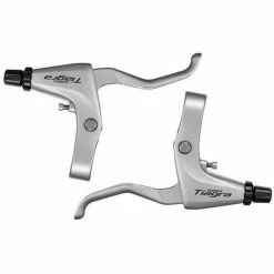 Bremshendel Flatt Styre Par - Sølv, For Racerbrems