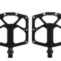 MTB Flat Pedals - Black Alu. - 320g Pr. Pair