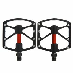 MTB Flat Pedal - Black/red - 280g Pr Pair